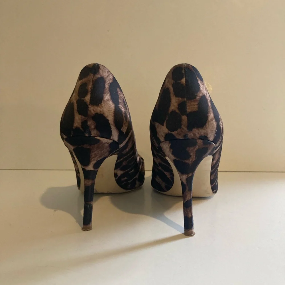 J. Crew Elsie Stiletto pumps in leopard satin